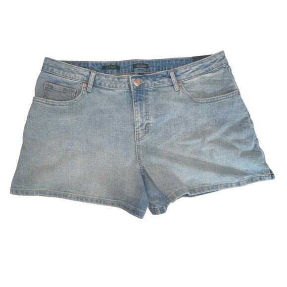 Wild Fable High-Rise Midi Denim Shorts Light Wash Casual Classic Style Sz16R - Picture 1 of 9